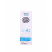 Цепь TEC C410 для 1 скорости, 1/2" X 1/8" 112 звеньев, пин 8.4мм, с замком, тёмно-серая/чёрная