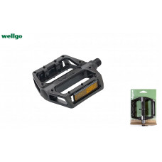 Педали WELLGO, платформенные (комплект 2 шт.), алюминиевые, ось 9/16", 109x101 мм, с шипами, ось Cr-Mo, B-087DU, блистер (черный, УТ00031732) Педали WELLGO, платформенные (комплект 2 шт.), алюминиевые, ось 9/16", 109x101 мм, с шипами, ось Cr-Mo, B-087DU, блистер (черный, УТ00031732)