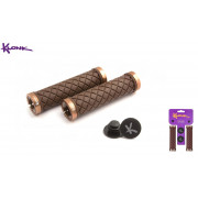 Рукоятки руля (грипсы) KLONK, 130 мм, Side Lock Alu, с барендами, KLK-11009, Brown