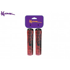 Рукоятки руля (грипсы) KLONK, 130 мм, One Side Lock Alu, KLK-11010, Black/Red