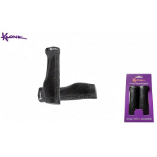 Рукоятки руля (грипсы) KLONK, 130 мм, One Side Lock, эргономичные, KLK-11001, Black
