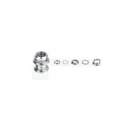 Рулевая колонка SF-HP12, 1-1/8", резьбовая, EC 34/28,6-26T EC 34/30, подшип. 5/32"x22- 2шт, высота 37мм, хром